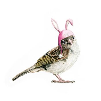 Bunnyhat Sparrow Print