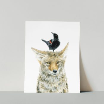 Coyote & Blackbird Print