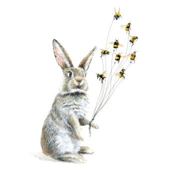Hare & Bees Print