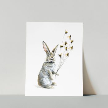 Hare & Bees Print