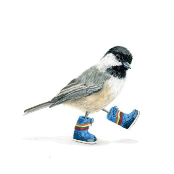Moonboot Chickadee Print