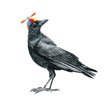 Prop Head Crow Print