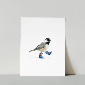 Moonboot Chickadee Print