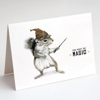 Squirrel Wizard Card