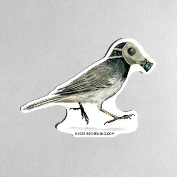 Gasmask Junco Sticker