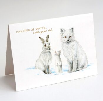 The Children of Winter Never Grow Old Holiday Card
