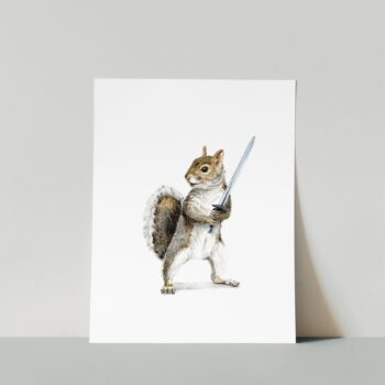 squirrel warrior print