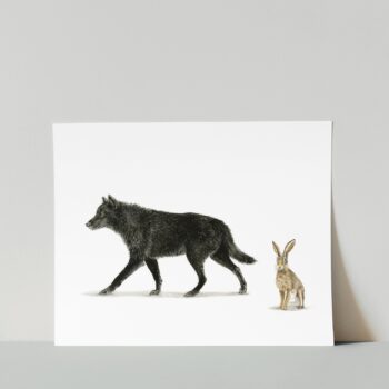 Wolf and Hare print