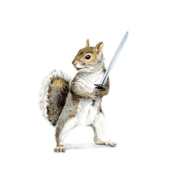 Squirrel Warrior Original Painting