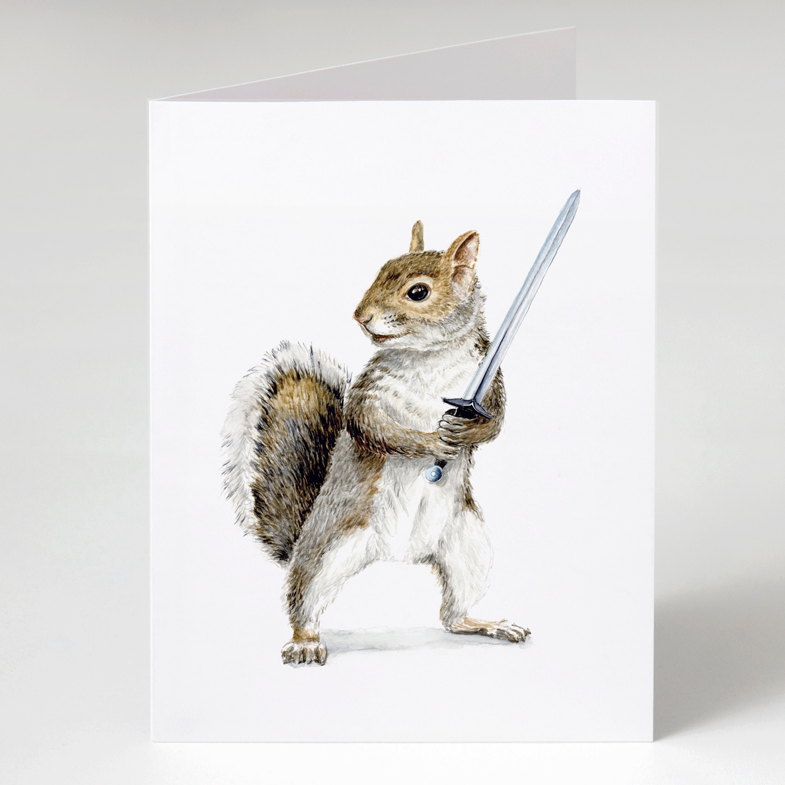 Squirrel warrior note card